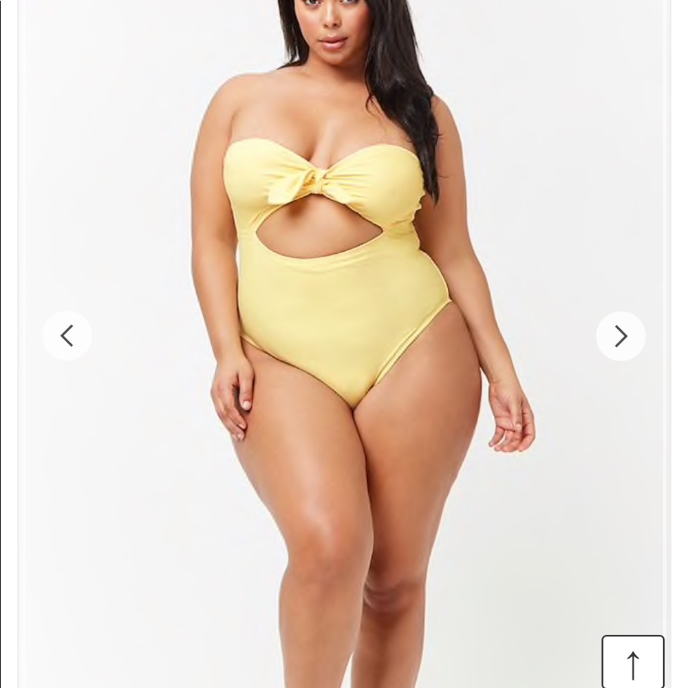 Forever 21+ strapless one piece swimsuit
